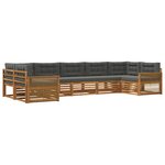 vidaXL Ensemble de canapés d'extérieur 7 Pièces Naturel et Anthracite