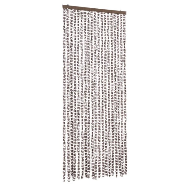 vidaXL Moustiquaire Taupe et blanc 56x185 cm Chenille