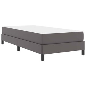 vidaXL Cadre de lit avec matelas Gris 100 x 200 cm tissu