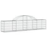 vidaXL Paniers à gabions arqués 14 Pièces 200x30x40/60 cm Fer galvanisé