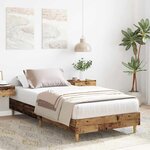 vidaXL Cadre de lit sans matelas vieux bois 90x190 cm bois ingénierie