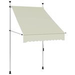 vidaXL Auvent manuel rétractable 100 cm Crème