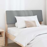 vidaXL Tête de lit capitonnée Gris clair 100 cm Pin massif