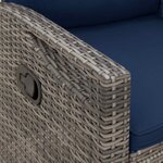 vidaXL Banc de jardin avec oreiller 105 x 60 x 112 cm acier