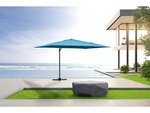 Parasol jardin déporté Alu "Sun 4" - Rectangle - 3 x 4 m - Bleu