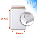 Lot de 5 enveloppes carton b-box 4 blanc format 250x353 mm