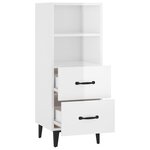 vidaXL Buffet Blanc brillant 34 5x34x90 cm Bois d'ingénierie