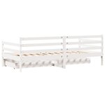 vidaXL Lit de jour et tiroirs sans matelas blanc 90x200 cm bois massif
