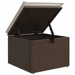vidaXL Salon de jardin avec coussins 5 Pièces marron résine tressée
