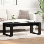 Table basse vidaXL noire en chêne 102x50x35 cm en bois d'ingénierie