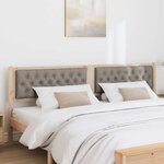 vidaXL Tête de lit Autre Marron et taupe 200 cm Bois massif en pin