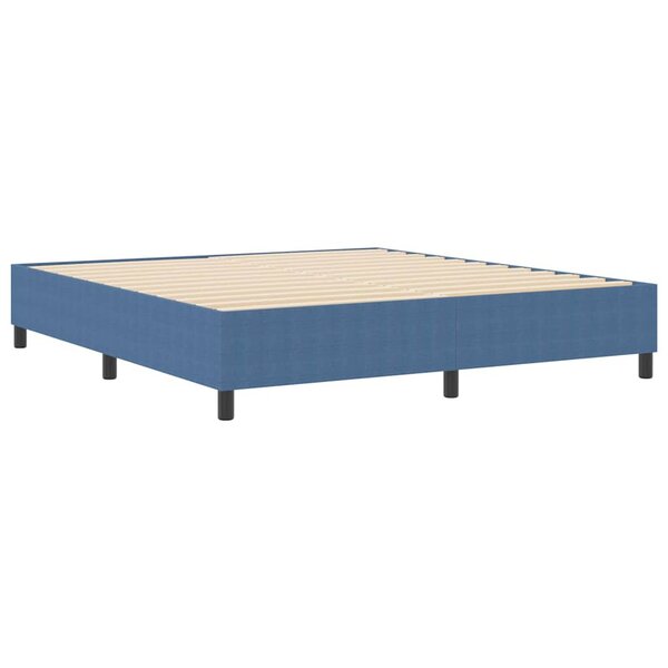 vidaXL Lit à ressorts Bleu 180 x 200 cm Tissu en velours côtelé