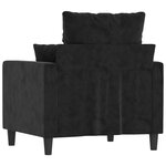 vidaXL Fauteuil Noir 60 cm Velours