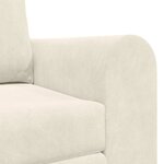 vidaXL Canapé-Lit 60cm Crème Velours