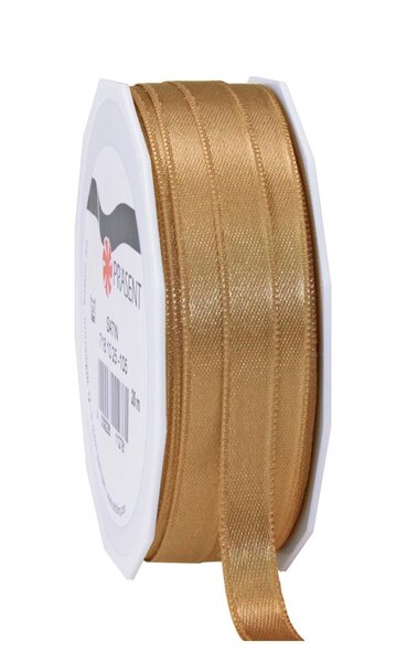 Satin double face 25-m-rouleau 10 mm or