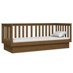 vidaXL Lit de jour sans matelas marron miel 90x190 cm bois pin massif