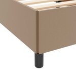 vidaXL Cadre de lit avec matelas Cappuccino 100 x 200 cm tissu
