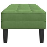 vidaXL banc avec coussin Vert clair 113 x 57 x 39 cm Velours