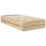 vidaXL Cadre de lit Chêne Sonoma 100 x 200 cm Bois Ingénierie