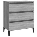 vidaXL Buffet Sonoma gris 60x35x69 cm Bois d'ingénierie