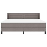 vidaXL Lit à ressorts avec matelas Taupe 180 x 200 cm tissu