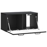 vidaXL Meuble TV mural Noir 59 5 x 31 x 30 cm Bois d'ingénierie