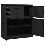 vidaXL Armoire de bureau et jardinière Anthracite 90x40x125 cm Acier