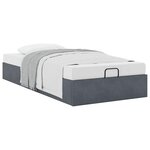 vidaXL Cadre de lit ottoman sans matelas gris foncé 80x200 cm velours