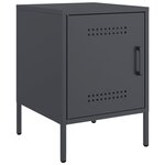 vidaXL Tables de chevet 2 Pièces anthracite 36x39x50 5 cm acier