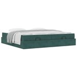 vidaXL Cadre de lit avec matelas avec matelas 2 Pièces Vert Velours