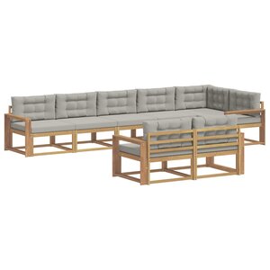 vidaXL Ensemble de canapés d'extérieur 6 Pièces Blanc et gris clair
