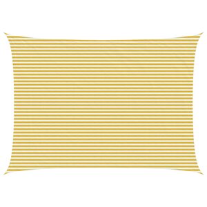 vidaXL Voile d'ombre 5 x 7 m HDPE Rectangulaire Jaune et blanc