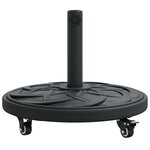vidaXL Pied de parasol 15.35 kg Noir Fer Circulaire