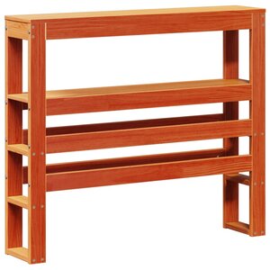 vidaXL Tête de lit avec étagères marron cire 75 cm bois massif de pin