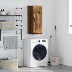 vidaXL Meuble mural Bois Ancien 34 5 x 34 x 90 cm Bois d'ingénierie