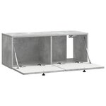 vidaXL Meuble TV mural Gris béton 78 5 x 31 x 30 cm Bois d'ingénierie