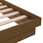 vidaXL Cadre de lit sans matelas marron miel bois massif