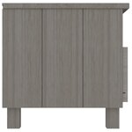vidaXL Meuble TV HAMAR Gris clair 106x40x40 cm Bois massif de pin