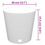 vidaXL Jardinière et intérieur amovible anthracite 35 /37 5 L rotin PP