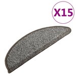 vidaXL Tapis de marches d'escalier 15 Pièces Anthracite 56x17x3 cm