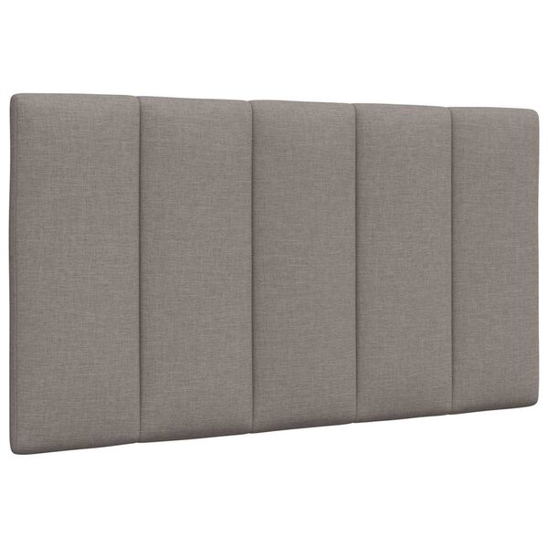 vidaXL Coussin de tête de lit Hanko taupe 90 cm tissu