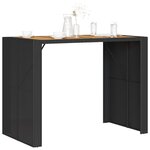 vidaXL Table de bar de jardin et dessus en bois acacia résine tressée