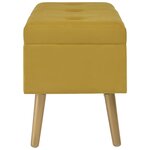 vidaXL Banc avec compartiment de rangement 80cm Jaune moutarde Velours