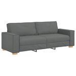 vidaXL Canapé 3 places Gris foncé 220x78x84 cm Tissu
