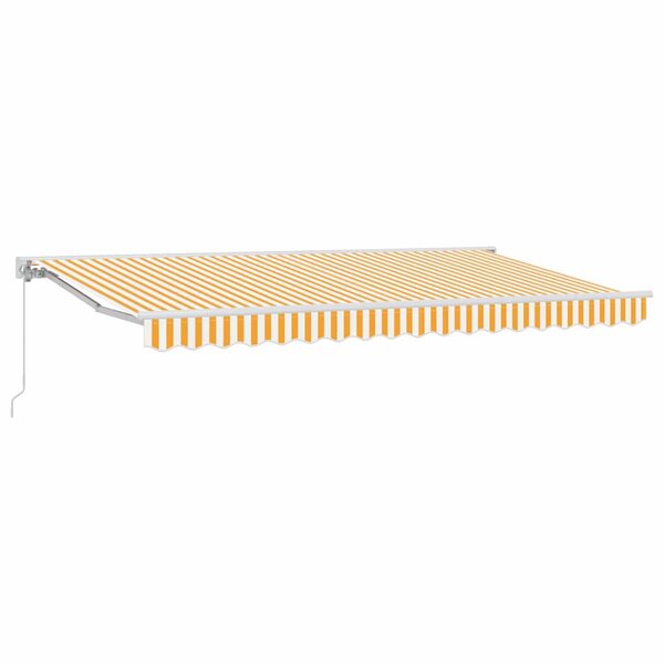vidaXL Cadre d'auvent Jaune et blanc 400 x 200 cm