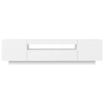 vidaXL Meuble TV avec lumières LED blanc 160x35x40 cm