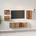 vidaXL Ensemble meuble TV 5 Pièces Bois ancien 30.5 x 30 x 60 cm