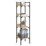 vidaXL Bibliothèque à 4 niveaux chêne 35x30x138 5 cm bois d'ingénierie