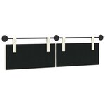 vidaXL Tête de lit suspendue Crème Tissu en velours côtelé