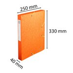 Boite De Classement Cartobox Dos 40mm Carte Lustrée - A4 - Orange - X 10 - Exacompta
